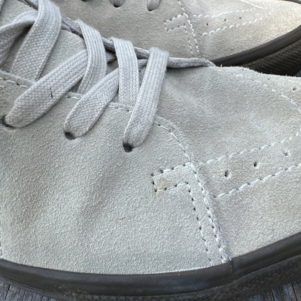 Vans Skate Sk8-Hi Men’s 9.5 Skate Shoes Sneakers Oatmeal Dark Gum Tan High Top - Picture 6 of 16